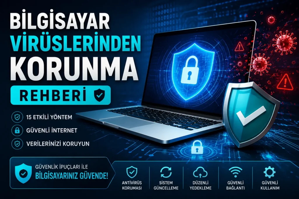 Bilgisayar Virüslerinden Korunma Rehberi: 15 Etkili Yöntem (2026)