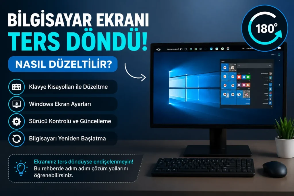 Bilgisayar Ekranı Ters Döndü! Nasıl Düzeltilir? (Windows 10 ve Windows 11)