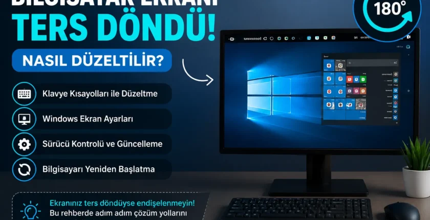 Bilgisayar Ekranı Ters Döndü! Nasıl Düzeltilir? (Windows 10 ve Windows 11)